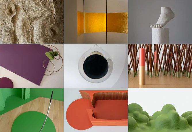 Link naar de pagina 'Gebouw Reflectielust'. De afbeelding is een fotocollage met details van de hulpmiddelen in het gebouw.